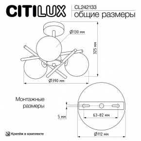 Люстра на штанге Citilux Ronny CL242133 в Белоярском (ХМАО) - beloiarskii.ok-mebel.com | фото 7