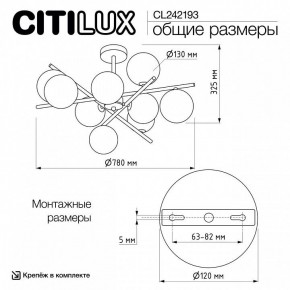 Люстра на штанге Citilux Ronny CL242193 в Белоярском (ХМАО) - beloiarskii.ok-mebel.com | фото 8