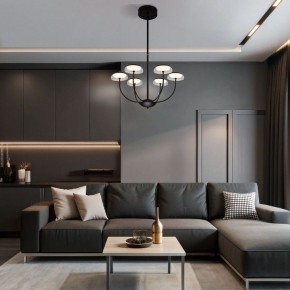 Люстра на штанге Eurosvet Fungo 50388 LED черный в Белоярском (ХМАО) - beloiarskii.ok-mebel.com | фото 3