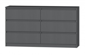 МС "Хилтон" Комод №5 1400 (6 ящ.) графит в Белоярском (ХМАО) - beloiarskii.ok-mebel.com | фото 2
