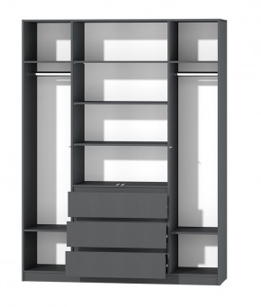 МС "Хилтон" Шкаф №1 1600 (Графит) в Белоярском (ХМАО) - beloiarskii.ok-mebel.com | фото 3