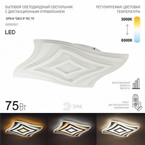 Накладной светильник Эра  SPB-6 GEO 6 RC 75 в Белоярском (ХМАО) - beloiarskii.ok-mebel.com | фото 2