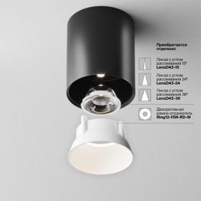 Накладной светильник Maytoni Alfa LED C064CL-12W4K-RD-B в Белоярском (ХМАО) - beloiarskii.ok-mebel.com | фото 4