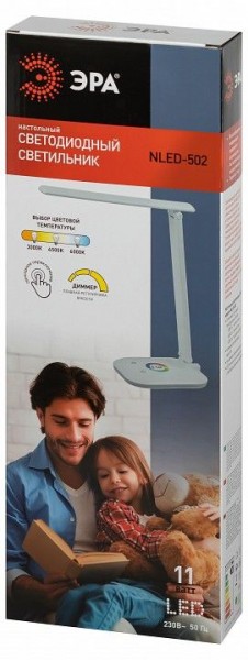 Настольная лампа офисная Эра  NLED-502-11W-W в Белоярском (ХМАО) - beloiarskii.ok-mebel.com | фото 6