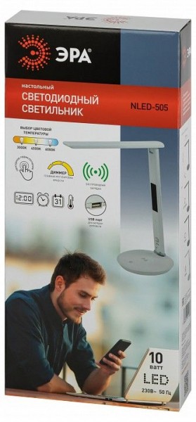 Настольная лампа офисная Эра  NLED-505-10W-W в Белоярском (ХМАО) - beloiarskii.ok-mebel.com | фото 5