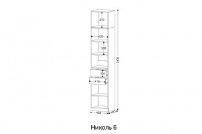 НИКОЛЬ 6 Пенал в Белоярском (ХМАО) - beloiarskii.ok-mebel.com | фото 2