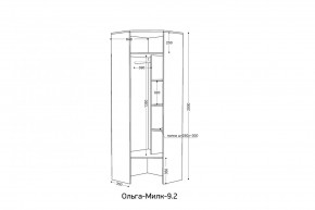 ОЛЬГА-МИЛК 9.2 Шкаф угловой с зеркалом в Белоярском (ХМАО) - beloiarskii.ok-mebel.com | фото 2
