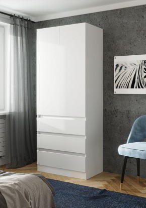 ПАРУС Шкаф 2-х ств. 800 (белый) в Белоярском (ХМАО) - beloiarskii.ok-mebel.com | фото