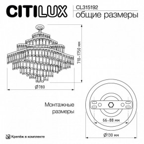 Подвесная люстра Citilux Naiad CL315192 в Белоярском (ХМАО) - beloiarskii.ok-mebel.com | фото 6