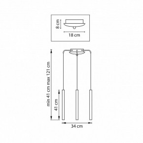 Подвесная люстра Lightstar Tubo L3T747243 в Белоярском (ХМАО) - beloiarskii.ok-mebel.com | фото 3