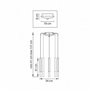 Подвесная люстра Lightstar Tubo L5T747137 в Белоярском (ХМАО) - beloiarskii.ok-mebel.com | фото 3