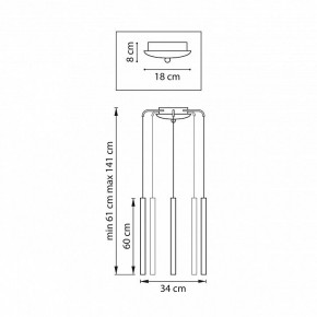 Подвесная люстра Lightstar Tubo L5T747343 в Белоярском (ХМАО) - beloiarskii.ok-mebel.com | фото 3