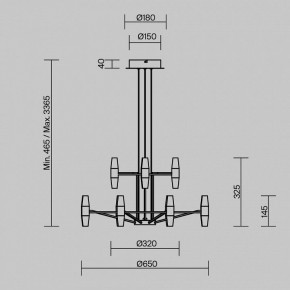 Подвесная люстра Maytoni Arana MOD401PL-L72BS3K в Белоярском (ХМАО) - beloiarskii.ok-mebel.com | фото 5