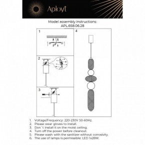 Подвесной светильник Aployt Nikusia APL.658.06.28 в Белоярском (ХМАО) - beloiarskii.ok-mebel.com | фото 3