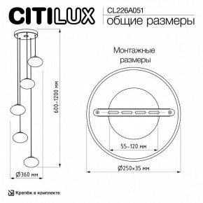 Подвесной светильник Citilux Atman Smart CL226A051 в Белоярском (ХМАО) - beloiarskii.ok-mebel.com | фото 10