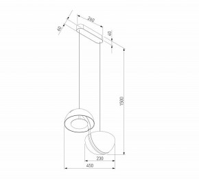 Подвесной светильник Eurosvet Emisfero 50083/2 LED золото в Белоярском (ХМАО) - beloiarskii.ok-mebel.com | фото 4