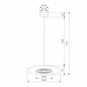 Подвесной светильник Eurosvet Kontur 40030/1 LED черный в Белоярском (ХМАО) - beloiarskii.ok-mebel.com | фото 4