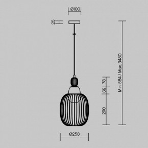 Подвесной светильник Maytoni Levitation MOD376PL-01G1 в Белоярском (ХМАО) - beloiarskii.ok-mebel.com | фото 5