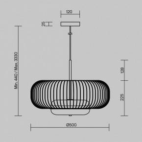 Подвесной светильник Maytoni Levitation MOD376PL-L30G3K в Белоярском (ХМАО) - beloiarskii.ok-mebel.com | фото 5