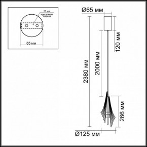Подвесной светильник Odeon Light Afalina 5442/6L в Белоярском (ХМАО) - beloiarskii.ok-mebel.com | фото 6