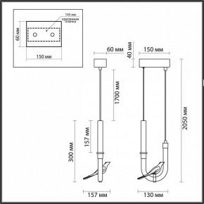 Подвесной светильник Odeon Light Lark 5431/2L в Белоярском (ХМАО) - beloiarskii.ok-mebel.com | фото 5