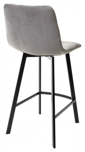 Полубарный стул CHILLI-QB SQUARE светло-серый #26, велюр / черный каркас (H=66cm) М-City в Белоярском (ХМАО) - beloiarskii.ok-mebel.com | фото 4