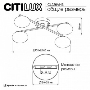 Потолочная люстра Citilux Atman Smart CL226A143 в Белоярском (ХМАО) - beloiarskii.ok-mebel.com | фото 10