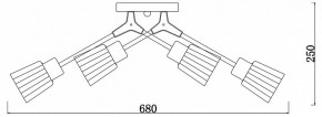 Потолочная люстра Escada Felicia 1137/6P в Белоярском (ХМАО) - beloiarskii.ok-mebel.com | фото 3