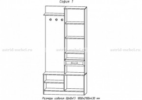 Прихожая София 1 в Белоярском (ХМАО) - beloiarskii.ok-mebel.com | фото 2