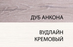 Шкаф 1DT P, OLIVIA, цвет вудлайн крем/дуб анкона в Белоярском (ХМАО) - beloiarskii.ok-mebel.com | фото