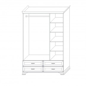 Шкаф 3-х дверный (корпус) Сиена в Белоярском (ХМАО) - beloiarskii.ok-mebel.com | фото 6