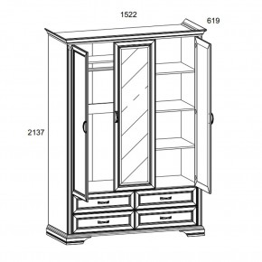 Шкаф 3D4S Z, MONAKO, цвет Сосна винтаж в Белоярском (ХМАО) - beloiarskii.ok-mebel.com | фото