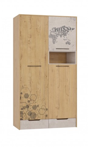 Шкаф для одежды 3 двери и 2 ящика Шк134.0 ДС Стэнфорд в Белоярском (ХМАО) - beloiarskii.ok-mebel.com | фото