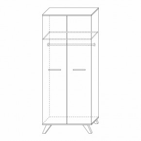 Шкаф для одежды 800 Вега Скандинавия в Белоярском (ХМАО) - beloiarskii.ok-mebel.com | фото 8