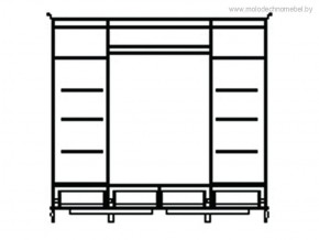 Шкаф для одежды Оскар (ММ-216-01/04Б) в Белоярском (ХМАО) - beloiarskii.ok-mebel.com | фото 2