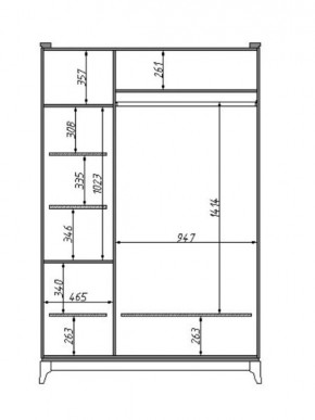 Шкаф для одежды Сабрина (ММ-302-01/03Б) в Белоярском (ХМАО) - beloiarskii.ok-mebel.com | фото 2