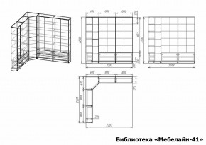 Шкаф книжный Мебелайн-41 в Белоярском (ХМАО) - beloiarskii.ok-mebel.com | фото 3