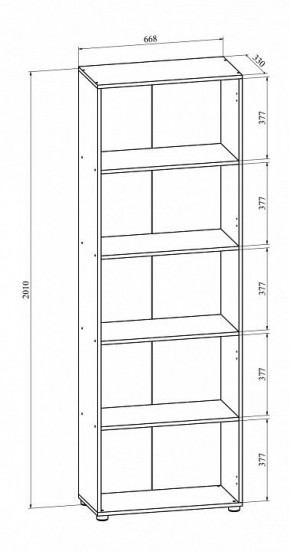 Шкаф книжный Офис ОФ-302К в Белоярском (ХМАО) - beloiarskii.ok-mebel.com | фото 3