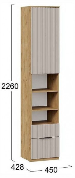 Шкаф комбинированный Хилтон Исп. 2 в Белоярском (ХМАО) - beloiarskii.ok-mebel.com | фото 4