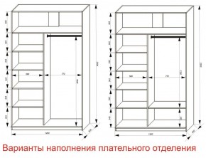 Шкаф-купе 1400 серии SOFT D6+D6+B2+PL3 (2 ящика+2штанги) профиль «Капучино» в Белоярском (ХМАО) - beloiarskii.ok-mebel.com | фото 7