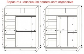 Шкаф-купе 1800 серии SOFT D6+D6+B2+PL3 (2 ящика+2штанги) профиль «Капучино» в Белоярском (ХМАО) - beloiarskii.ok-mebel.com | фото 8