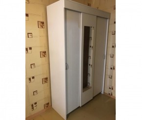 Шкаф-купе Бассо 1300 (Белый) в Белоярском (ХМАО) - beloiarskii.ok-mebel.com | фото 3