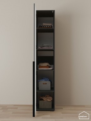 Шкаф Linnea MHR-1-2 2050х400х510 (Графит-М 11.1.25) в Белоярском (ХМАО) - beloiarskii.ok-mebel.com | фото 4