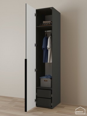 Шкаф Linnea MHR-1-3 2050х400х510 (Графит-М 11.1.25) в Белоярском (ХМАО) - beloiarskii.ok-mebel.com | фото 5