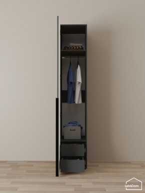 Шкаф Linnea MHR-1-3 2050х400х510 (Графит-М 11.1.25) в Белоярском (ХМАО) - beloiarskii.ok-mebel.com | фото 6