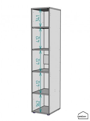 Шкаф Linnea MHR-1PO-2 2050х400х510 (Белый-М 11.1.2) в Белоярском (ХМАО) - beloiarskii.ok-mebel.com | фото 3
