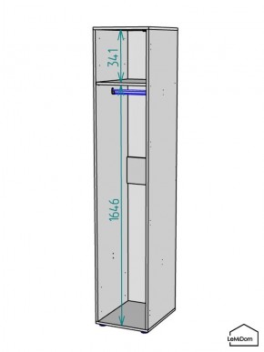 Шкаф Linnea MHR-1PO 2050х400х510 (Белый-М 11.1.1) в Белоярском (ХМАО) - beloiarskii.ok-mebel.com | фото 3