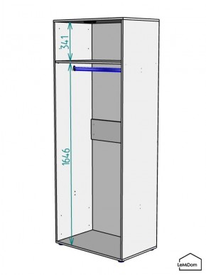 Шкаф Linnea MHR-2PO 2050х800х510 (Белый-М 11.1.2) в Белоярском (ХМАО) - beloiarskii.ok-mebel.com | фото 3