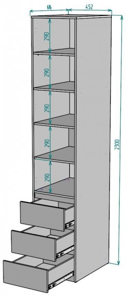 Шкаф Мальта H161 в Белоярском (ХМАО) - beloiarskii.ok-mebel.com | фото 2