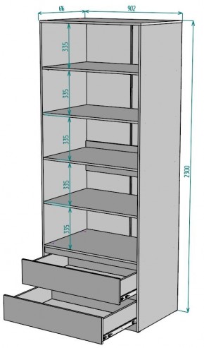 Шкаф Мальта H187 в Белоярском (ХМАО) - beloiarskii.ok-mebel.com | фото 2